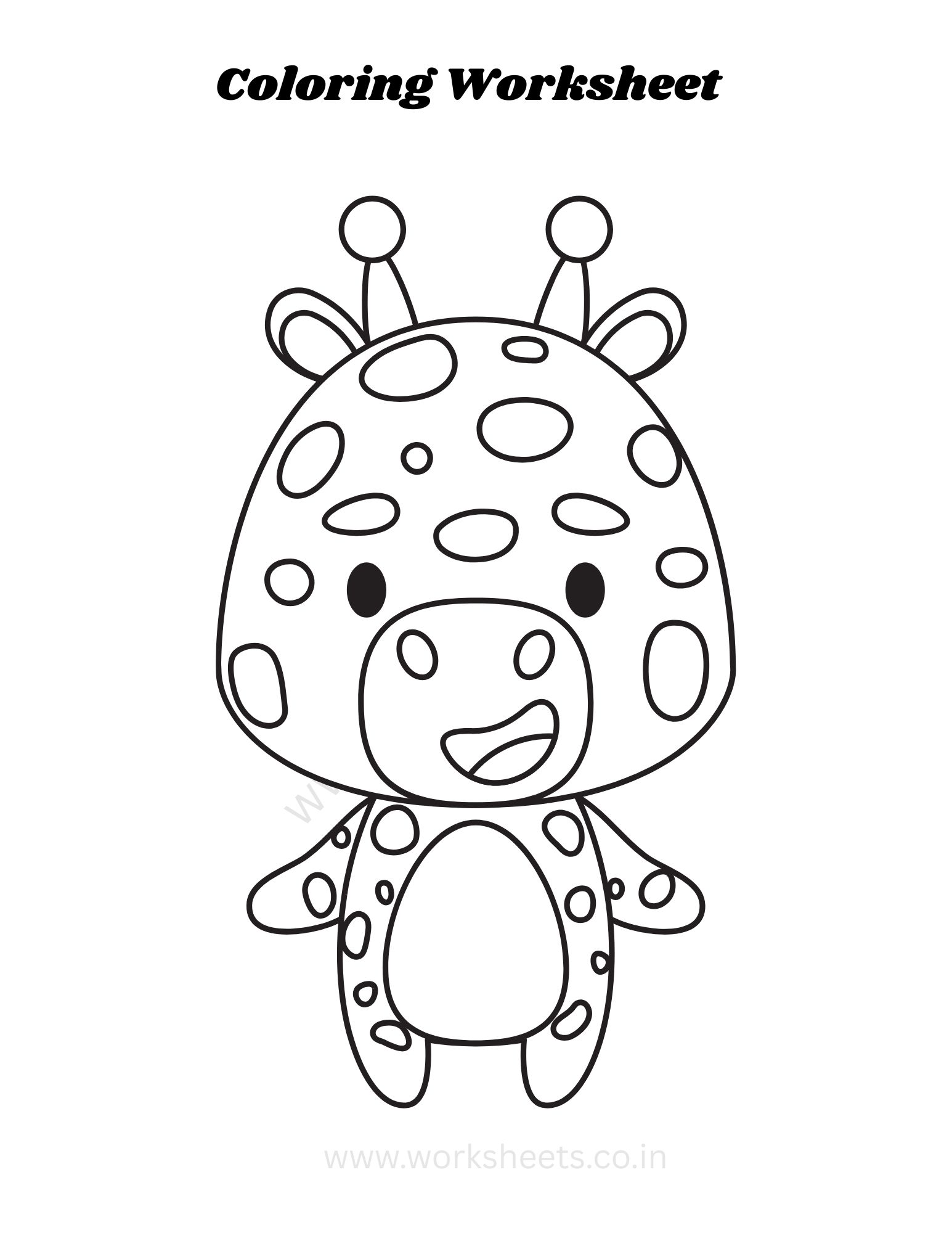 Printable coloring worksheet for Kids