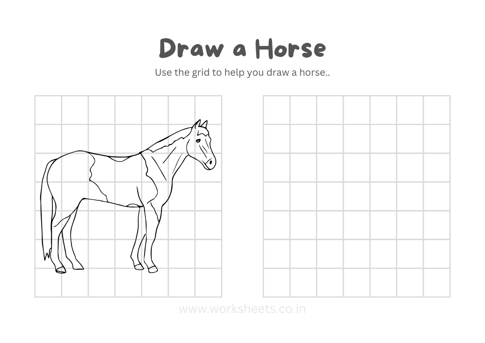How to Draw a Horse Worksheet